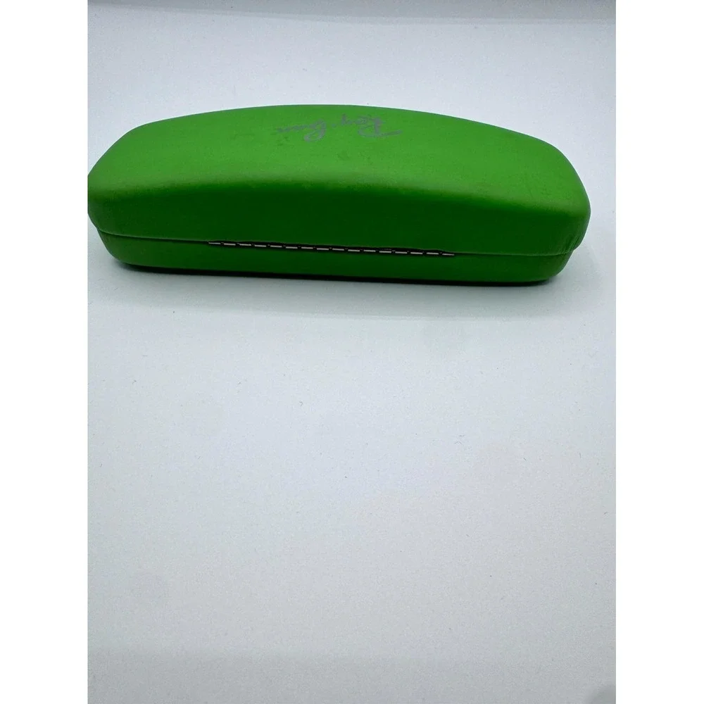 Ray-Ban Eyeglasses Sunglasses Hard Leather Clamshell Green Case w/ Red Interior